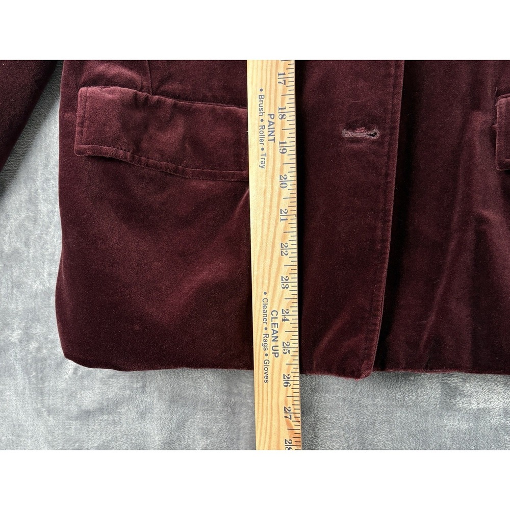 Vintage GAP Blazer Women M Velvet Burgandy/Maroon‎ Classic Y2K Evening Office - Picture 11 of 11